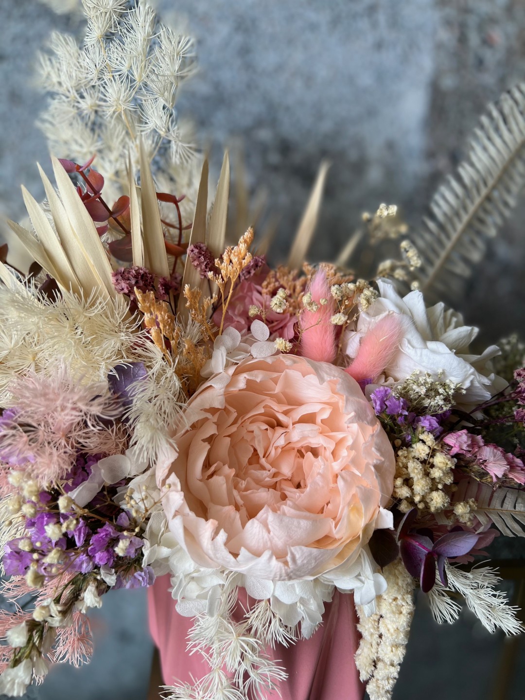 MICHELLE Collection Preserved Peony Pink Vase