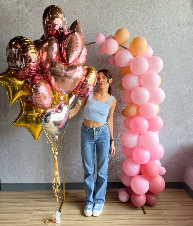 "Happy birthday " Rose Gold Balloon Bouquet