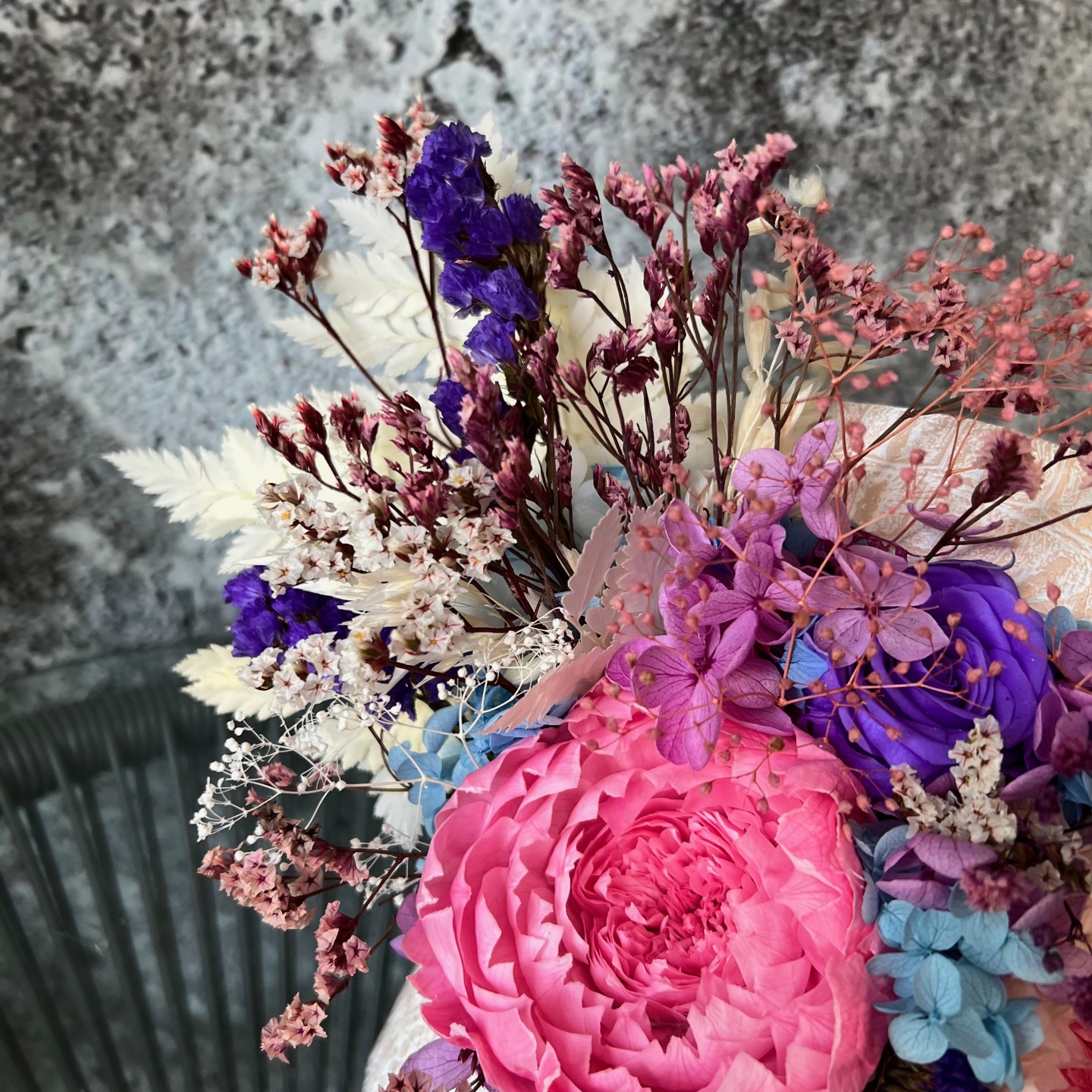 MIA Collection bright Preserved Peonies white box