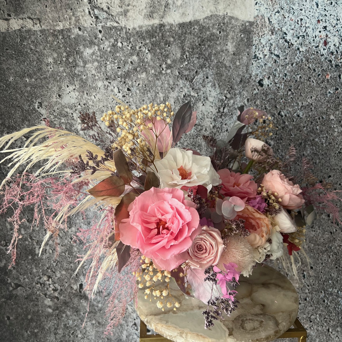 BRIANNA collection Preserved Peony Vase