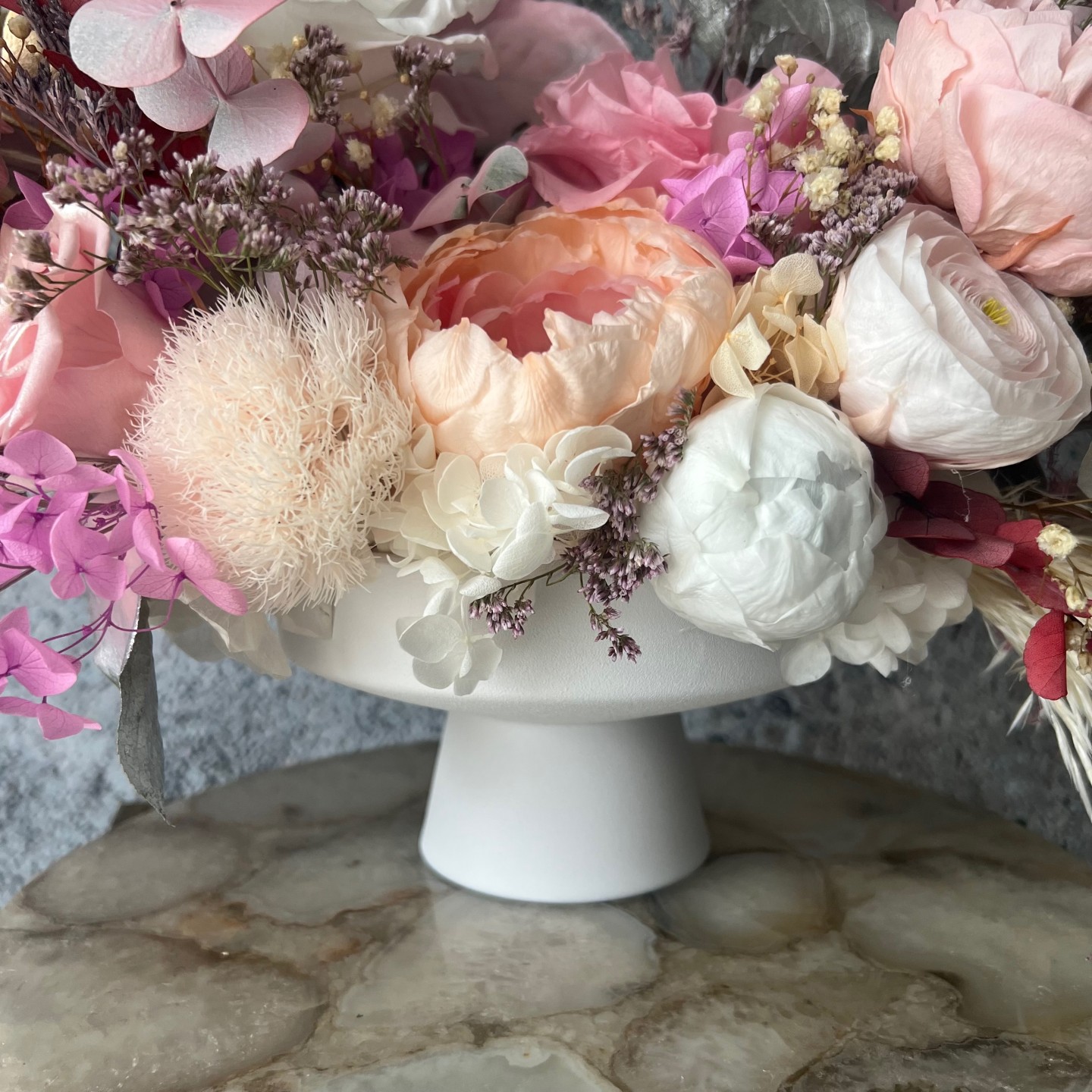 BRIANNA collection Preserved Peony Vase