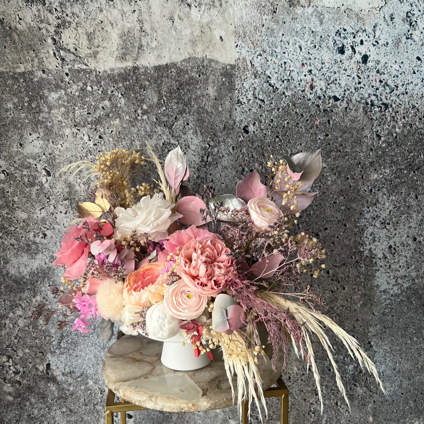 BRIANNA collection Preserved Peony Vase