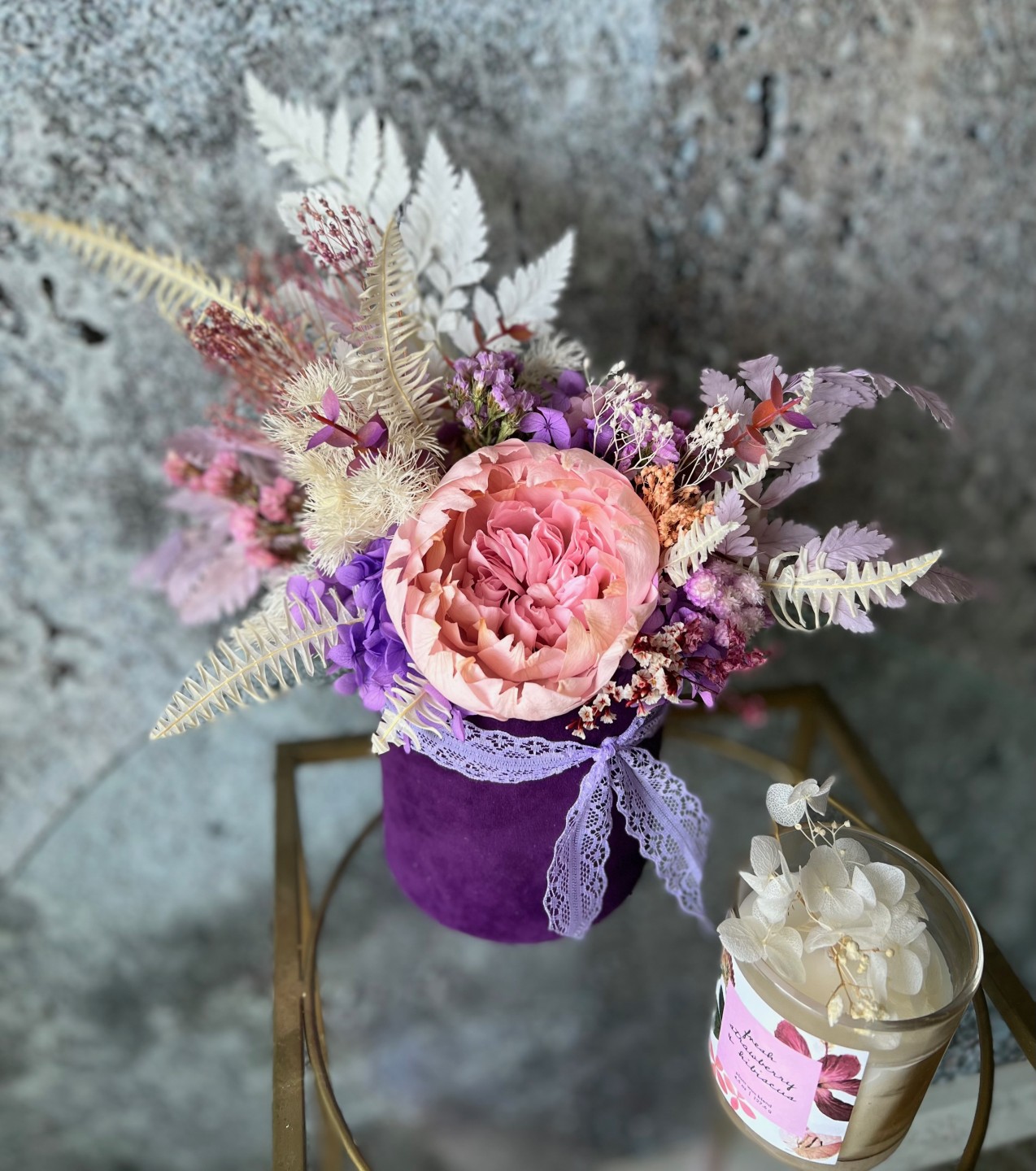 SHANTI collection Preserved Peony Box