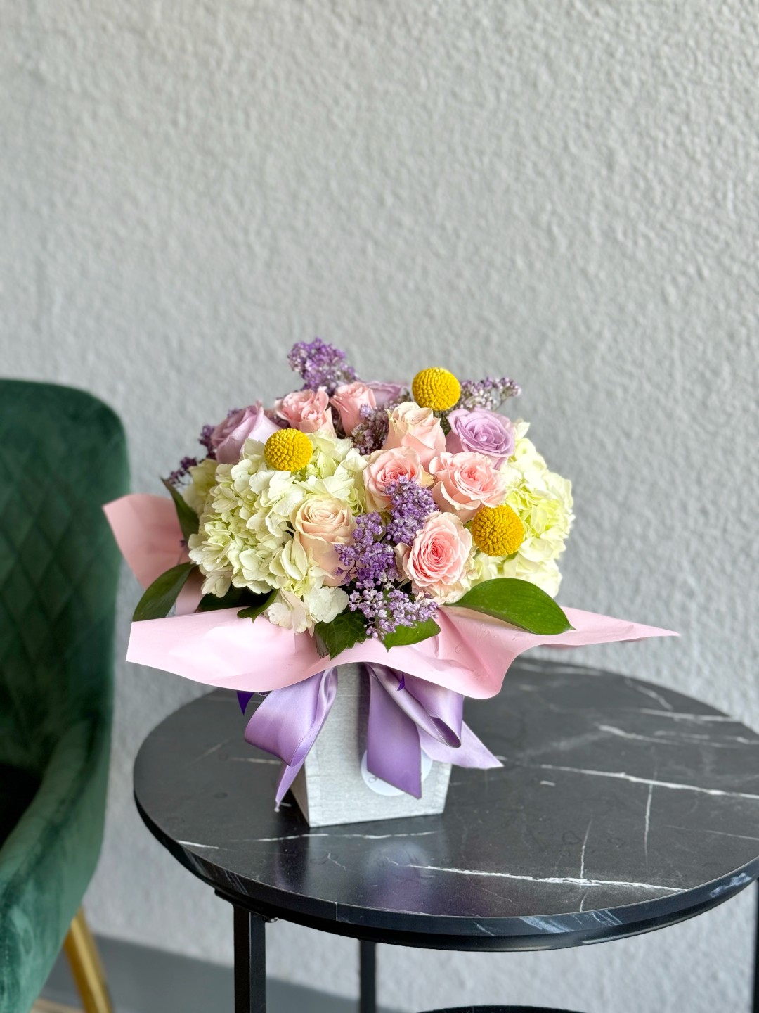 Flower Bouquet Wood Box