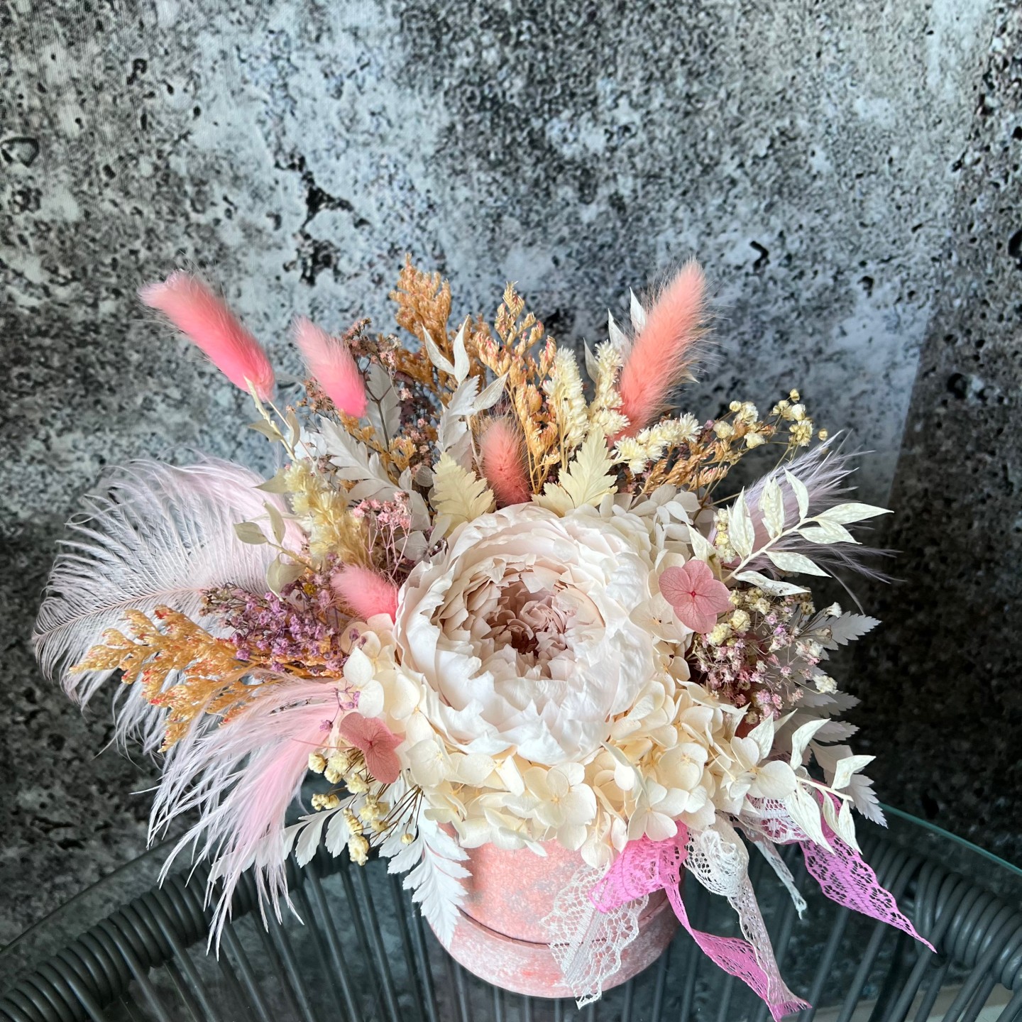 PEACH Collection Small Preserved Peony Box PEACH Collection Small Preserved Peony Box