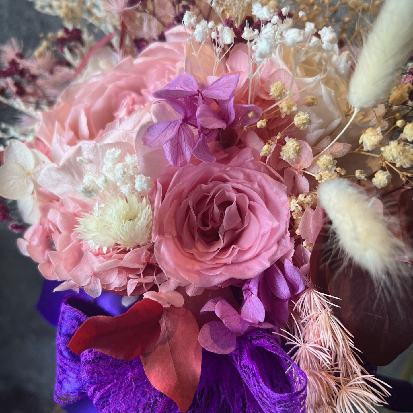 MIA collection Preserved Peony velvet box