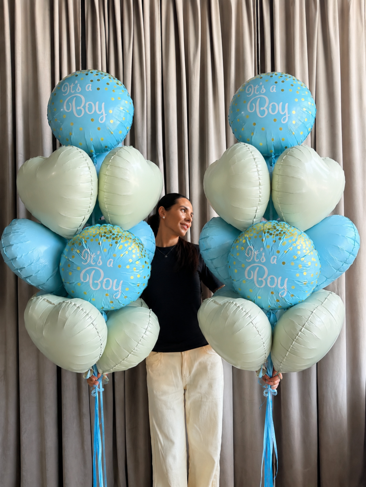 " Welcome Baby Boy " Balloon Bouquet