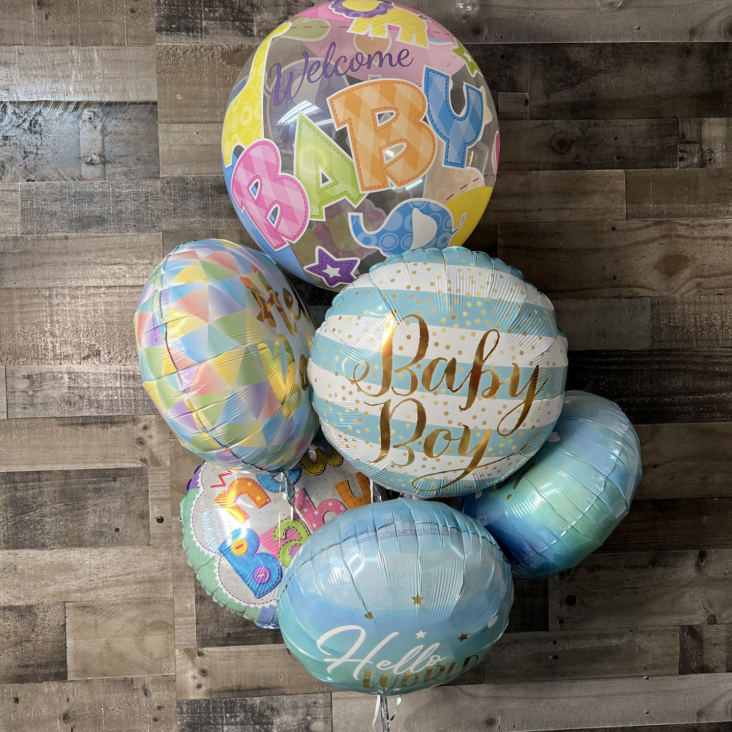 " Welcome Baby Boy " Balloon Bouquet 