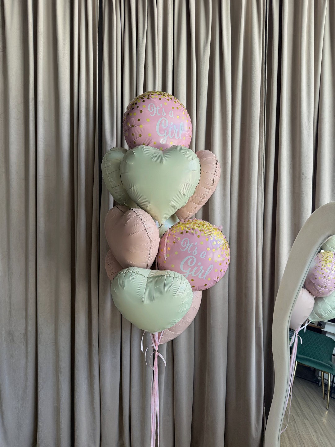 " Welcome Baby Girl " Balloon Bouquet " Welcome Baby Girl " Balloon Bouquet