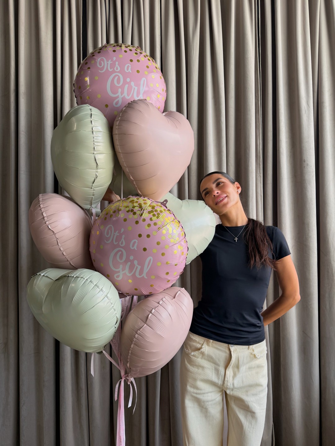 " Welcome Baby Girl " Balloon Bouquet " Welcome Baby Girl " Balloon Bouquet