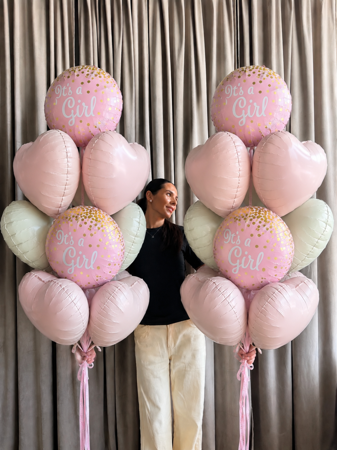 " Welcome Baby Girl " Balloon Bouquet