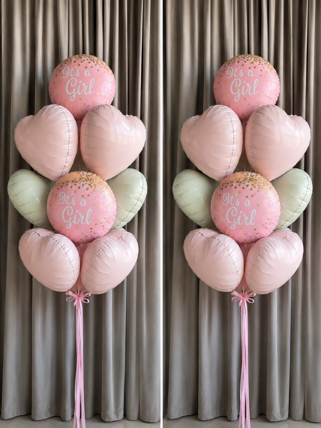 " Welcome Baby Girl " Balloon Bouquet