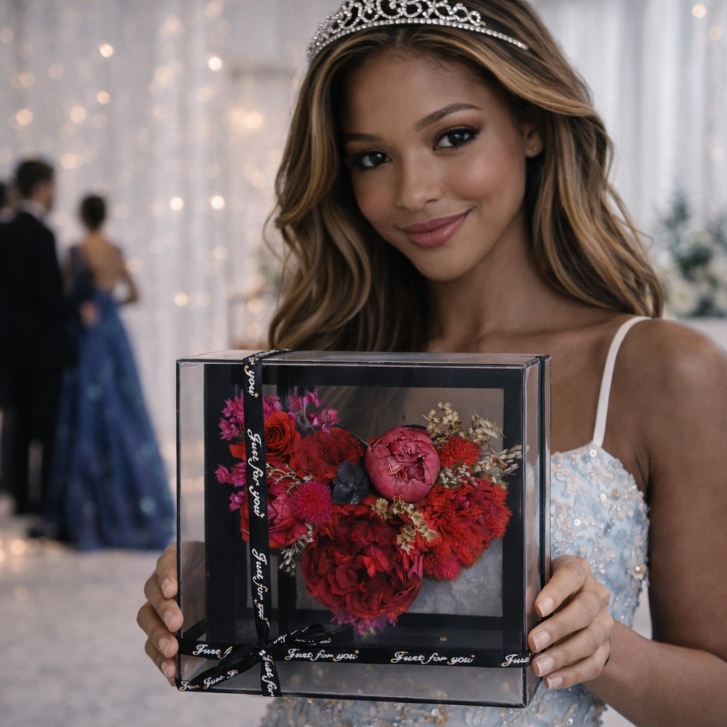 MILA Collection Preserved Flower Picture In Acrylic Black Box MILA Collection Preserved Flower Picture In Acrylic Black Box