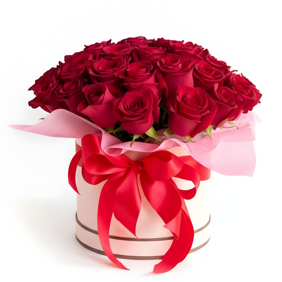 Eden Red Rose Flower Box