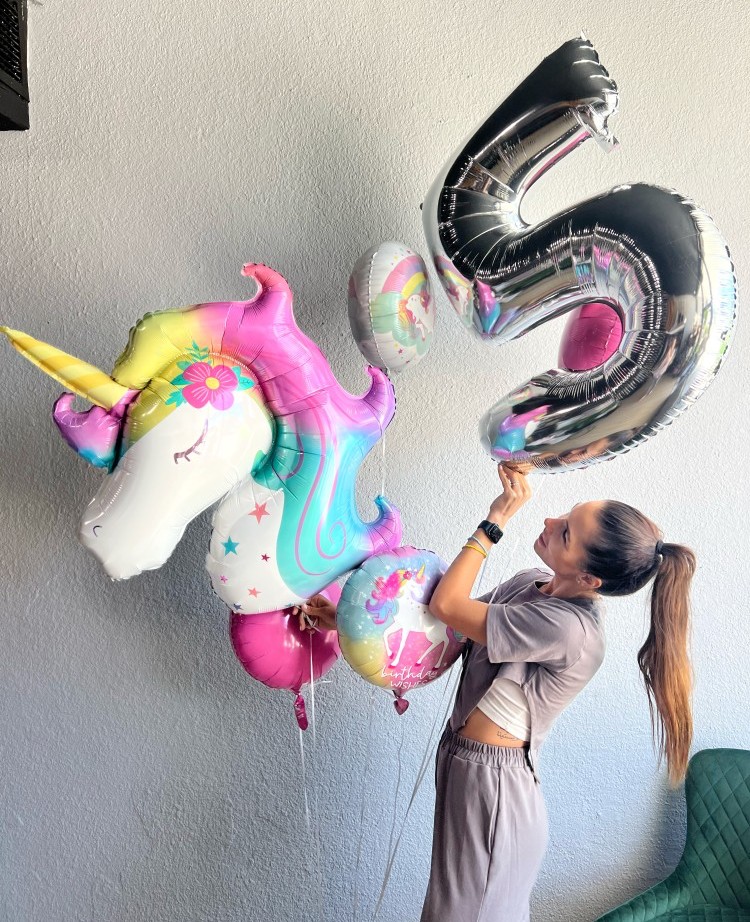 Unicorn Happy Birthday Ballon Bouquet Unicorn Happy Birthday Ballon Bouquet