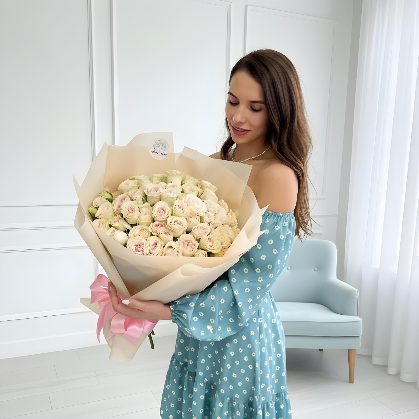 25 Spray Roses Hand Tied Bouquet