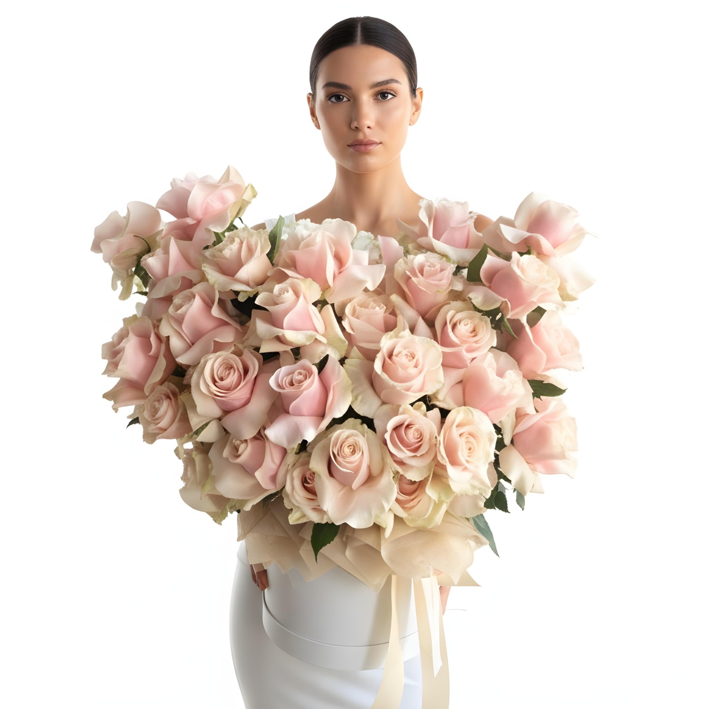 Light Pink Mondial Roses Cloud Large Box