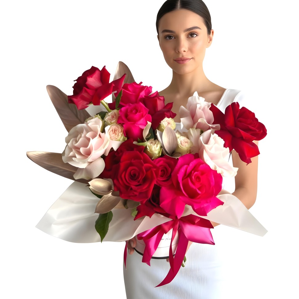 Elisa Fresh Flower Box (Roses, Spray Roses)