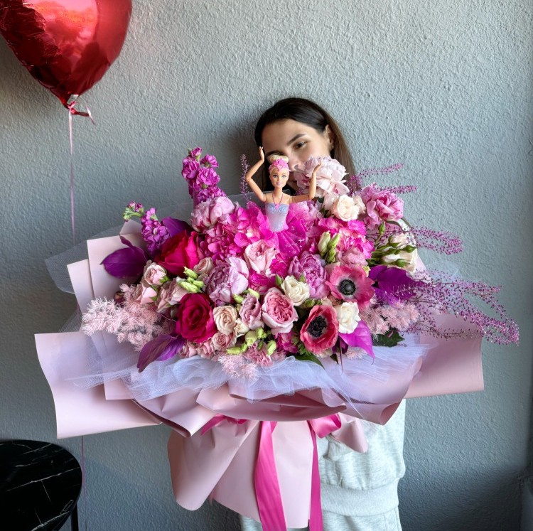 Barbie Fresh Hand Tied Flower Bouquet