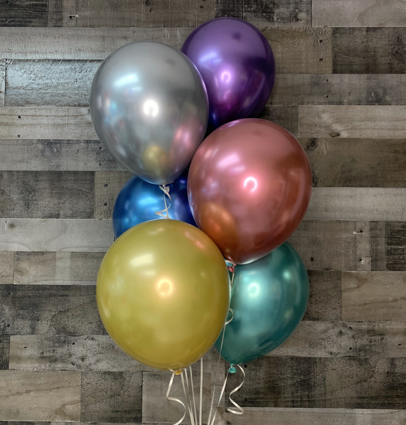 Metallic Ball Balloon Bouquet Set